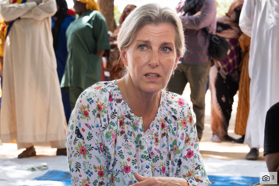 Duchess of Edinburgh, moved to tears during her visit to Sudanese genocide survivors at Chad border
